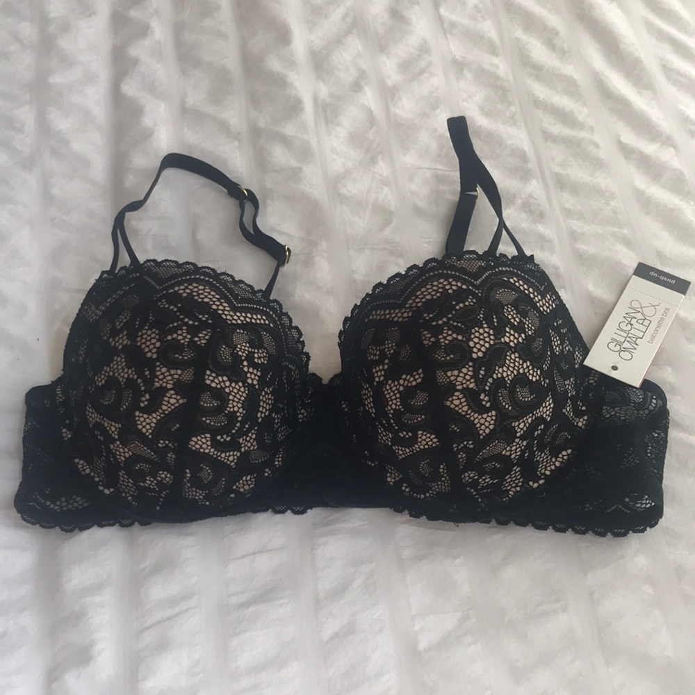 NWT Black lace push-up bra
